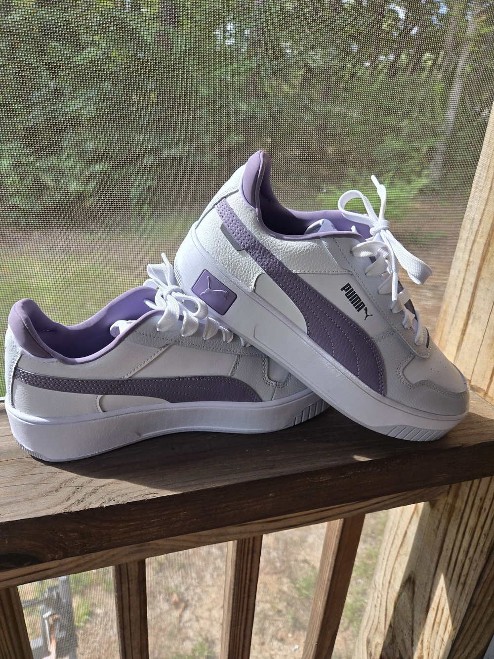 PUMA Carina Street White & Lavender Sneakers